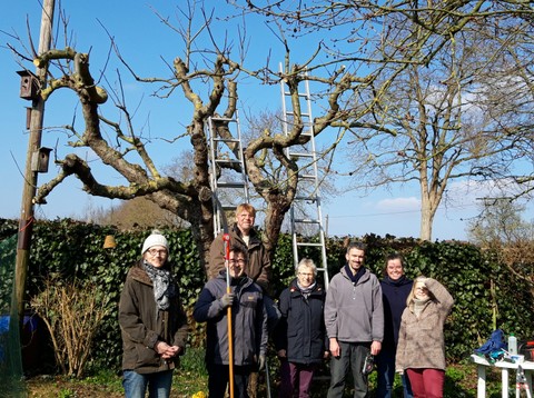 Teilnehmer des Obstbaumschnittlehrgang
